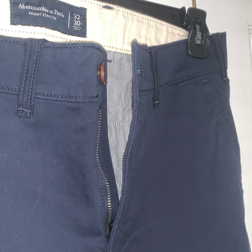 Abercrombie and Fitch navy blue skinny chinos